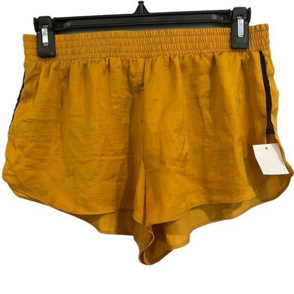 NWT MIDNIGHT BAKERY Satin‎ Gold with Black Lace Detailing (S)